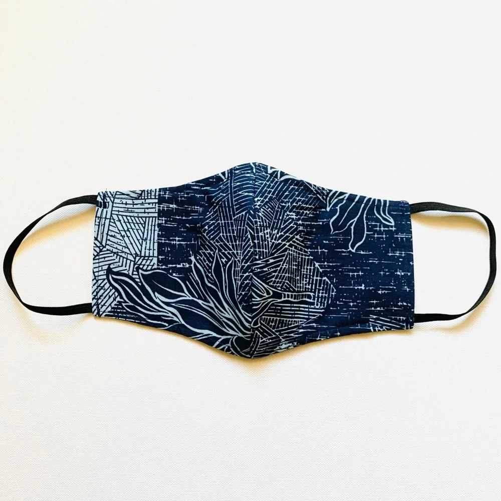 NEW Handmade Hawaiian Ti Leaf Print Face Mask